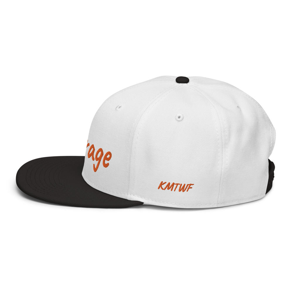 Courage In Amber Embroidery on Snapback Cap