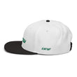 Now In Emerald Embroidery on Snapback Cap