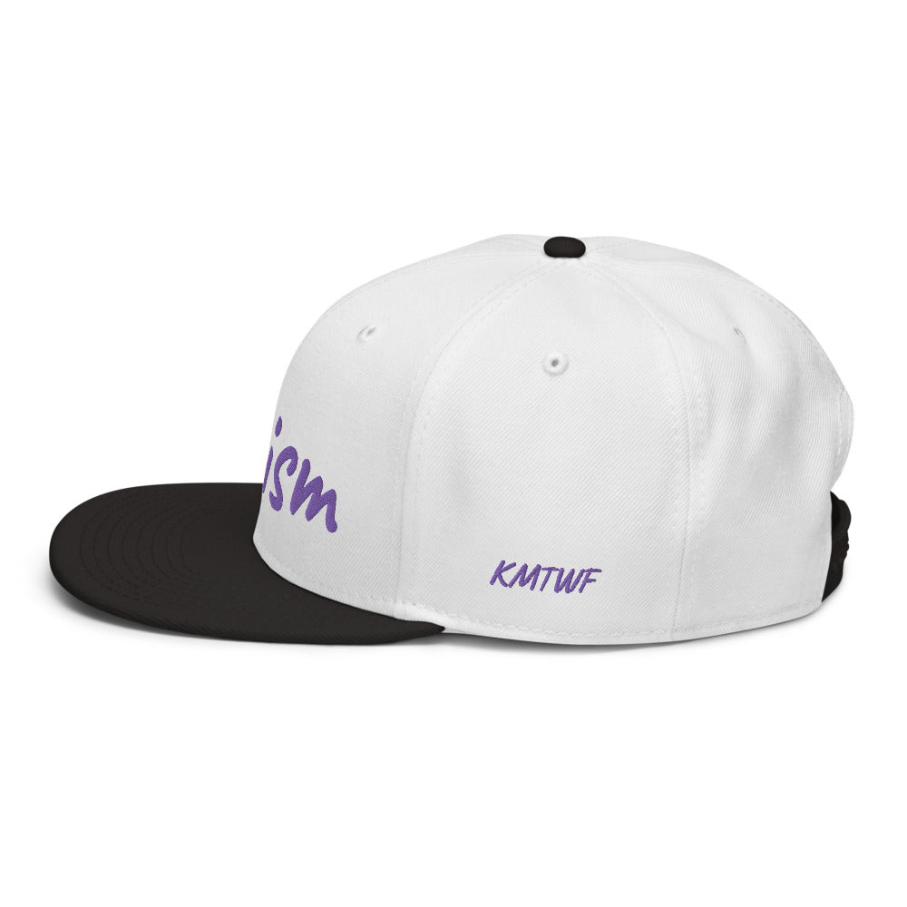 Truism In Amethyst Embroidery on Snapback Cap