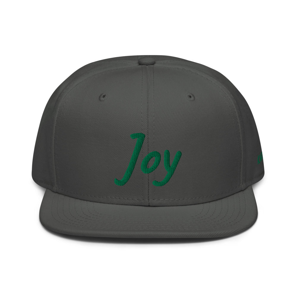 Joy In Emerald Embroidery on Snapback Cap