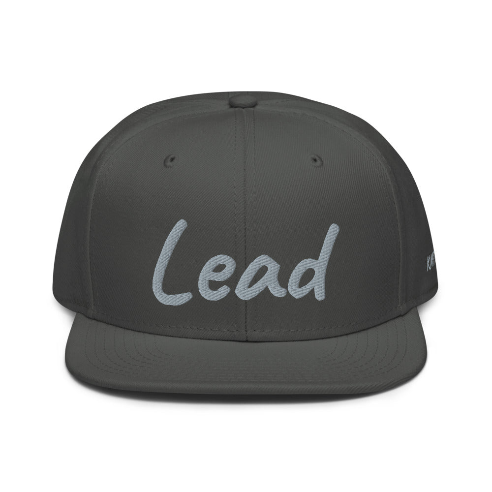 Lead In Silver Embroidery on Snapback Cap