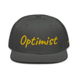 Optimist In Gold Embroidery on Snapback Cap