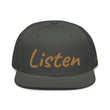 Listen In Copper Embroidery on Snapback Cap