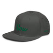 Now In Emerald Embroidery on Snapback Cap