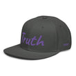 Truth In Amethyst Embroidery on Snapback Cap