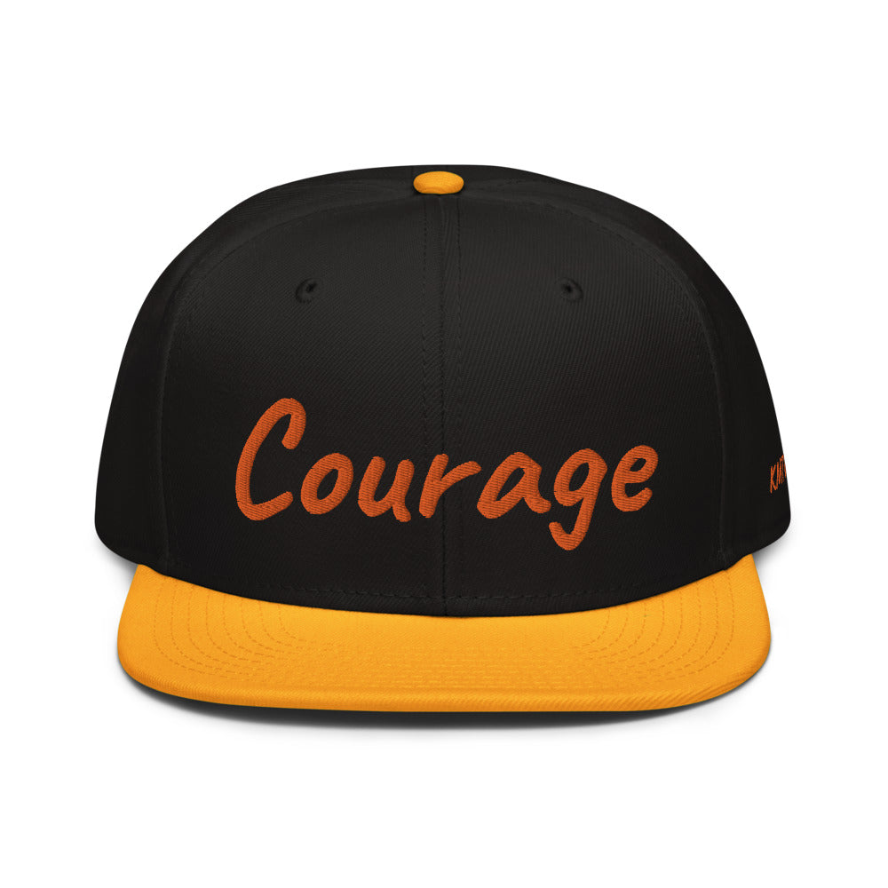 Courage In Amber Embroidery on Snapback Cap