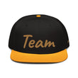 Team In Celluloid Embroidery on Snapback Cap