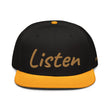 Listen In Copper Embroidery on Snapback Cap