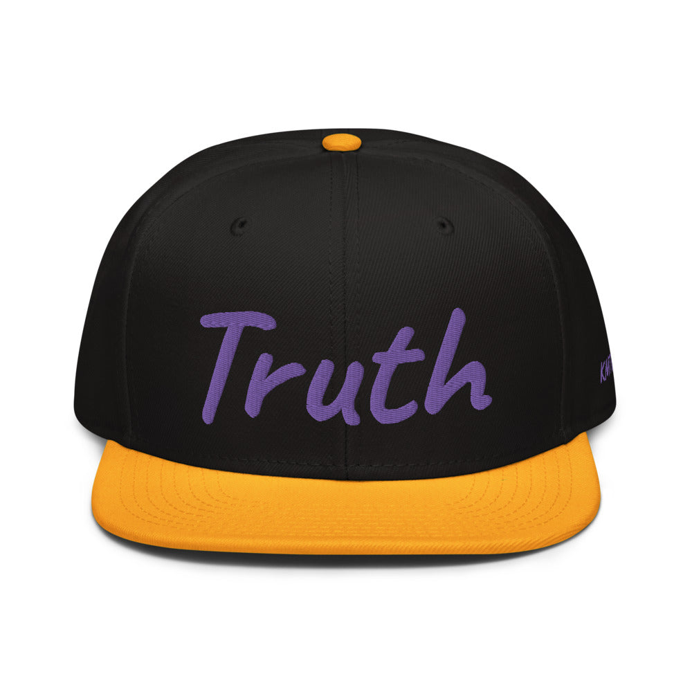 Truth In Amethyst Embroidery on Snapback Cap