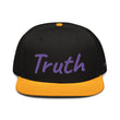 Truth In Amethyst Embroidery on Snapback Cap