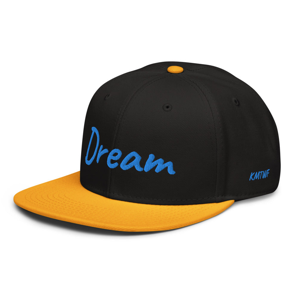 Dream In Sapphire Embroidery on Snapback Cap