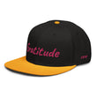 Gratitude In Star Rose Quartz Embroidery on Snapback Cap