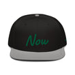 Now In Emerald Embroidery on Snapback Cap