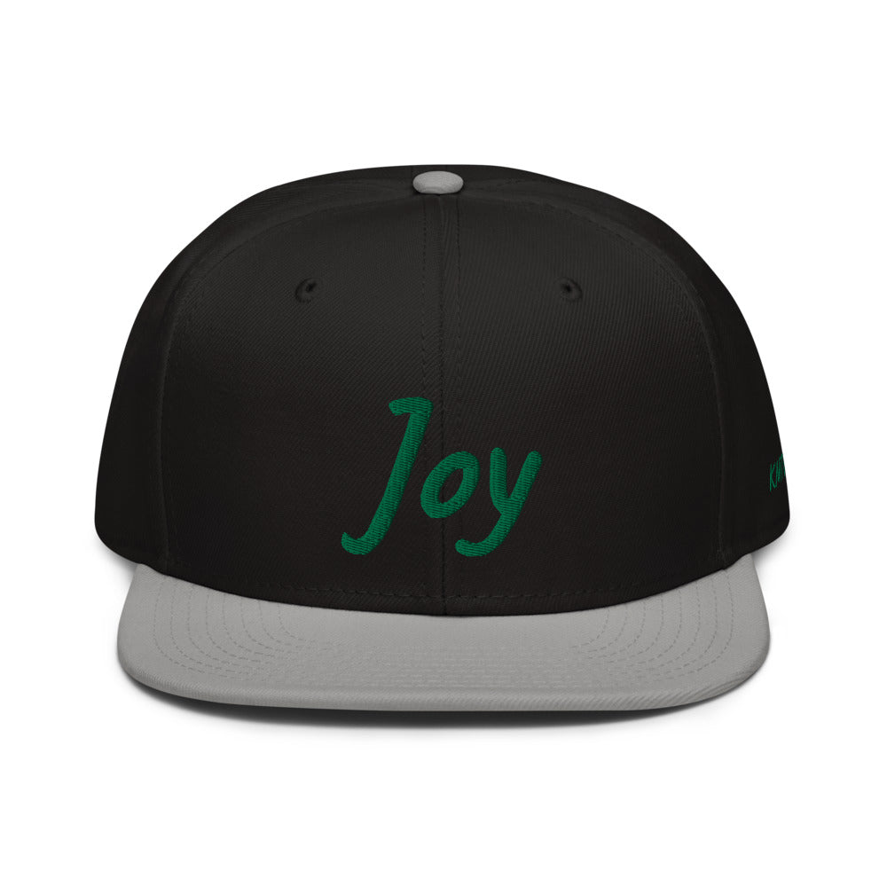 Joy In Emerald Embroidery on Snapback Cap