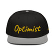 Optimist In Gold Embroidery on Snapback Cap