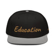 Education In Copper Embroidery on Snapback Cap