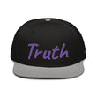 Truth In Amethyst Embroidery on Snapback Cap