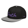 Truth In Amethyst Embroidery on Snapback Cap