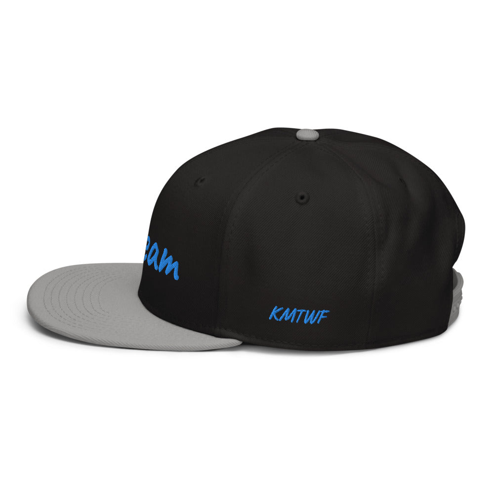 Dream In Sapphire Embroidery on Snapback Cap