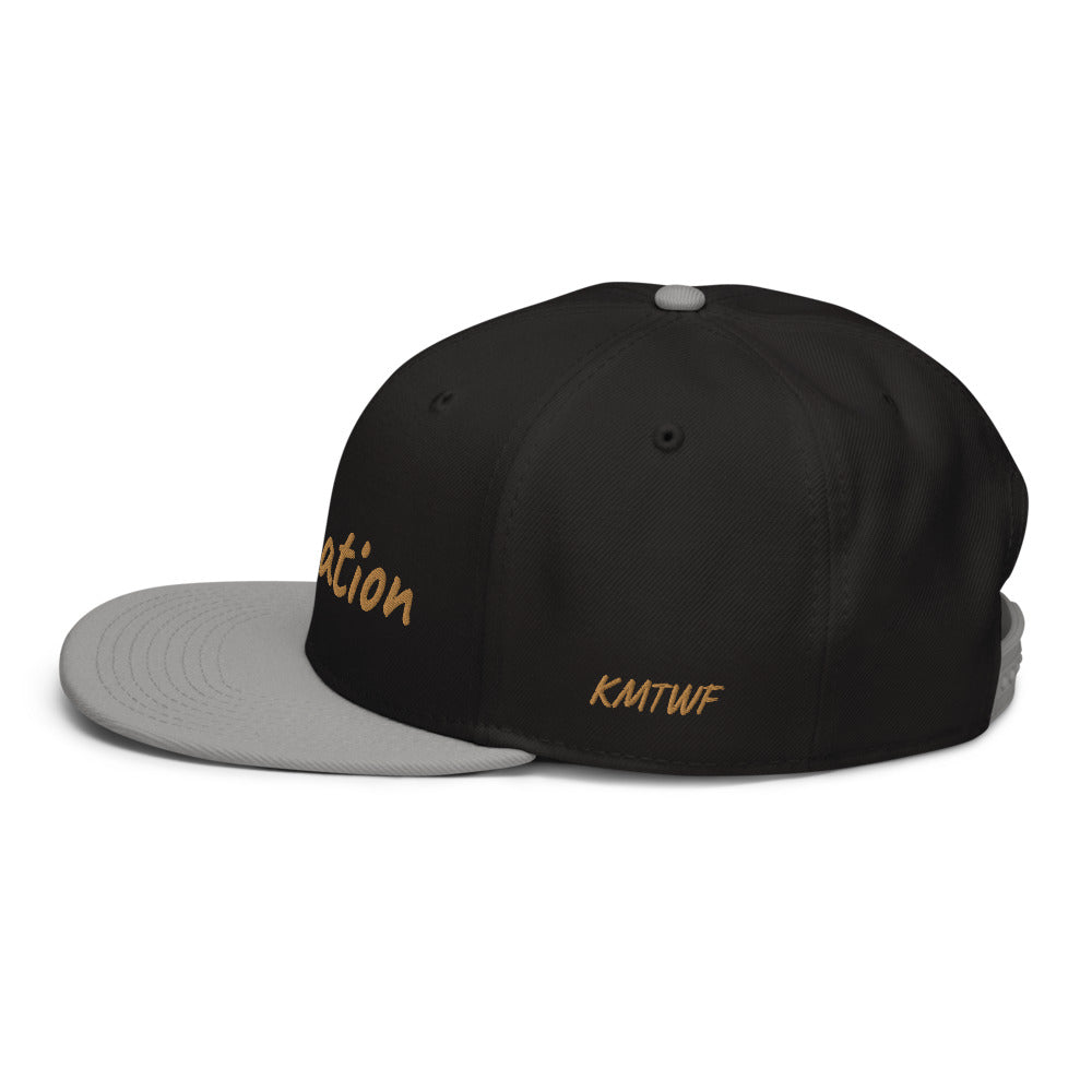 Education In Copper Embroidery on Snapback Cap