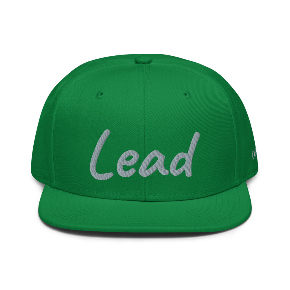 Lead In Silver Embroidery on Snapback Cap