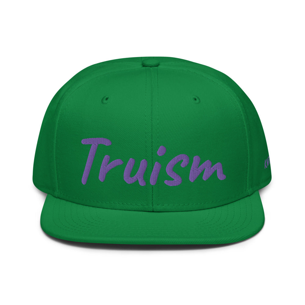 Truism In Amethyst Embroidery on Snapback Cap