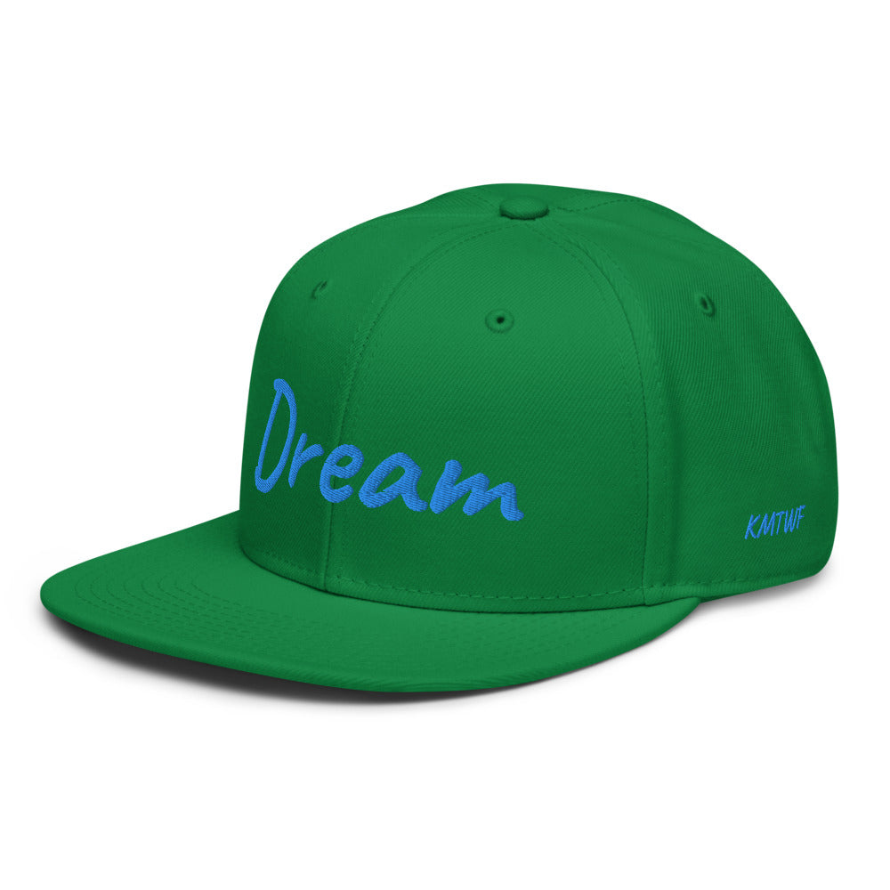 Dream In Sapphire Embroidery on Snapback Cap