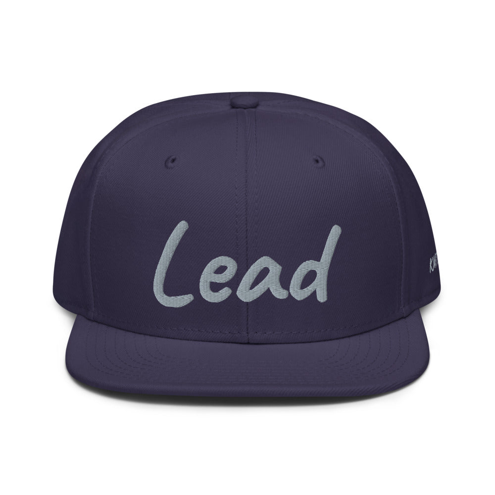 Lead In Silver Embroidery on Snapback Cap