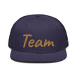 Team In Celluloid Embroidery on Snapback Cap