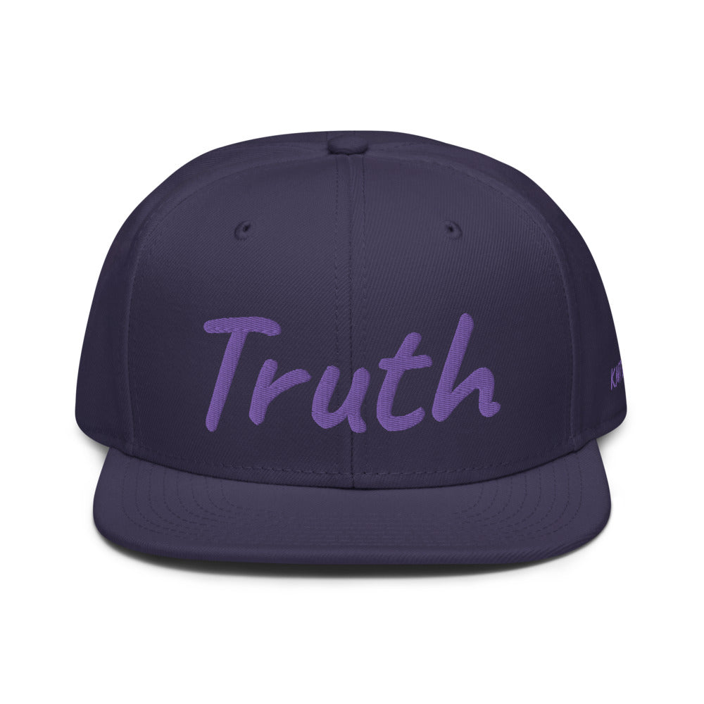 Truth In Amethyst Embroidery on Snapback Cap