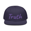 Truth In Amethyst Embroidery on Snapback Cap