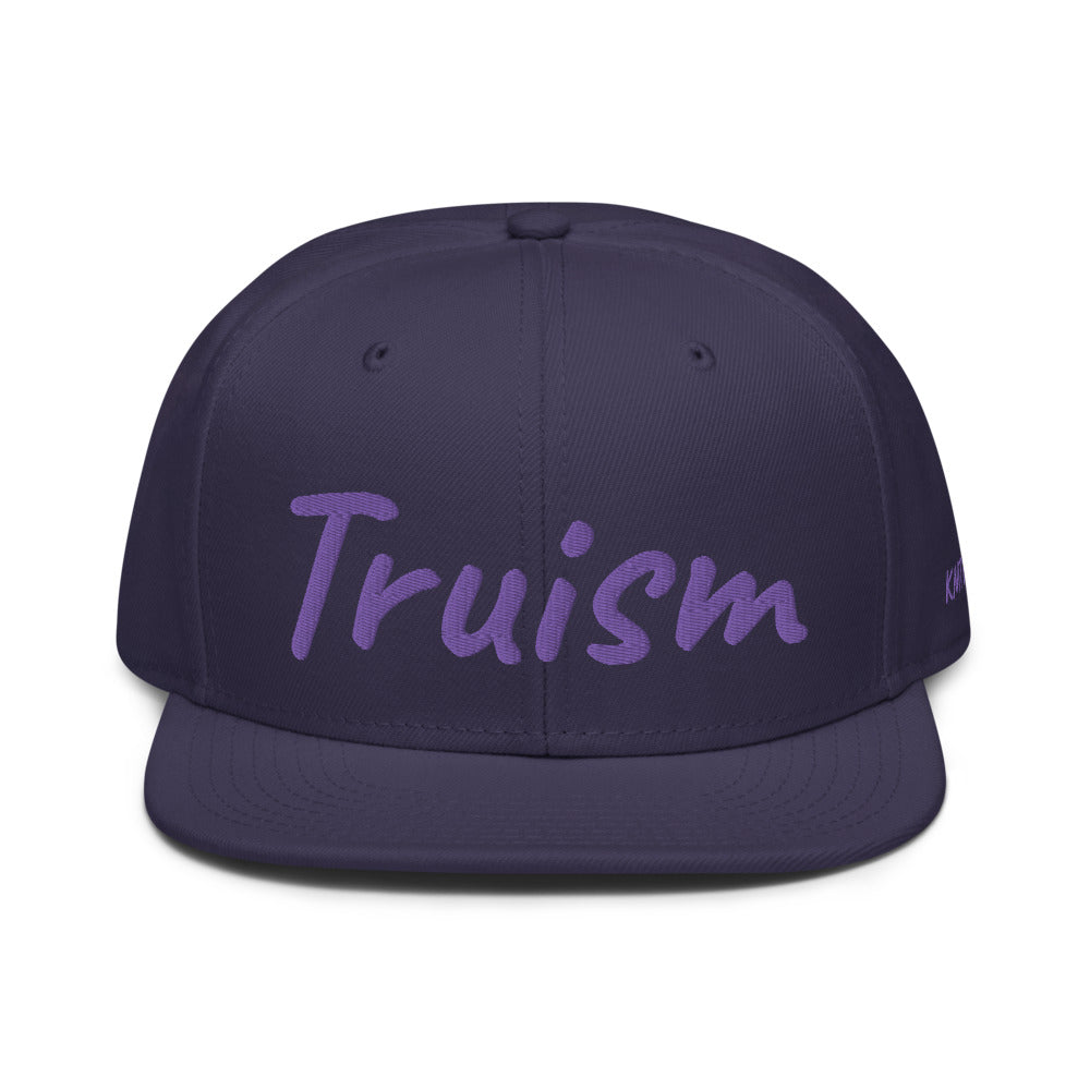 Truism In Amethyst Embroidery on Snapback Cap