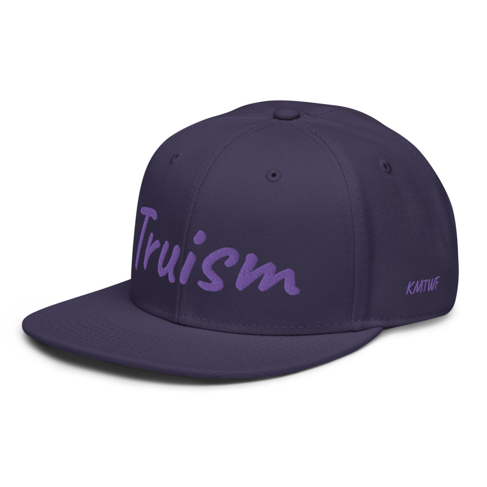 Truism In Amethyst Embroidery on Snapback Cap