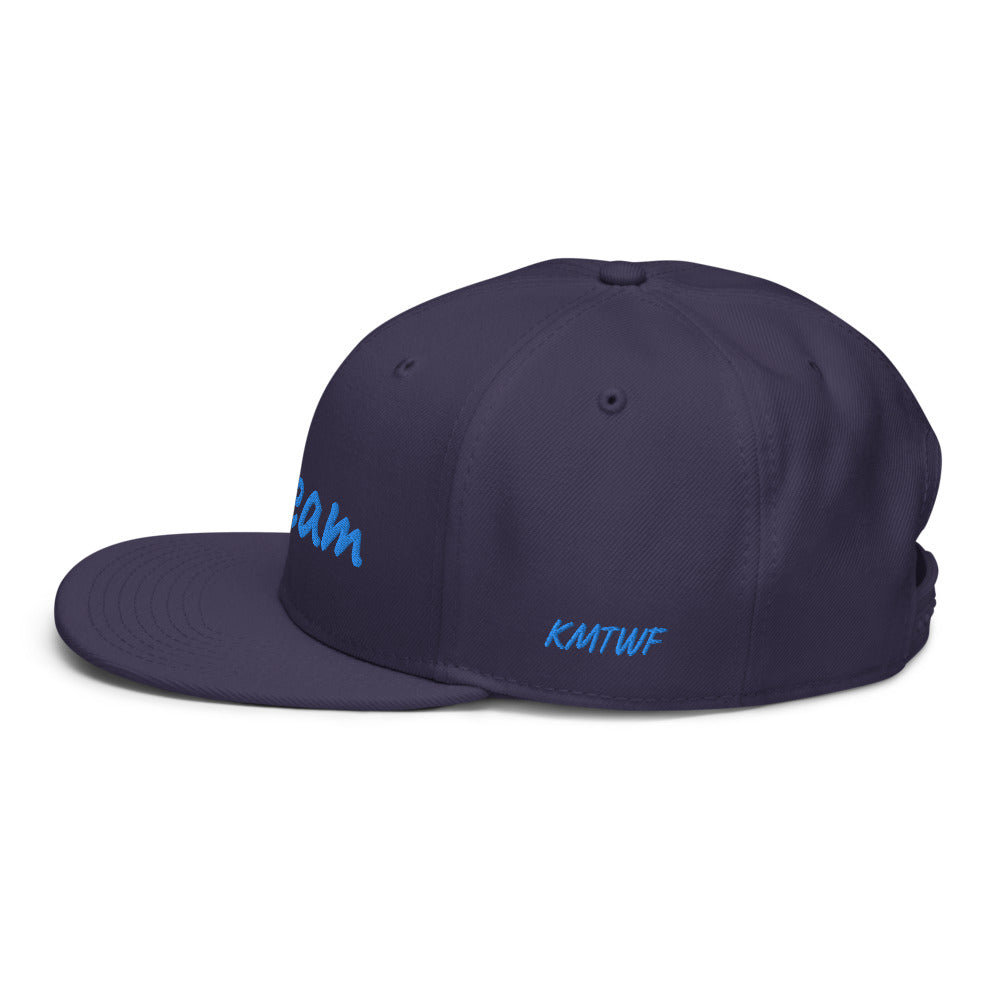 Dream In Sapphire Embroidery on Snapback Cap