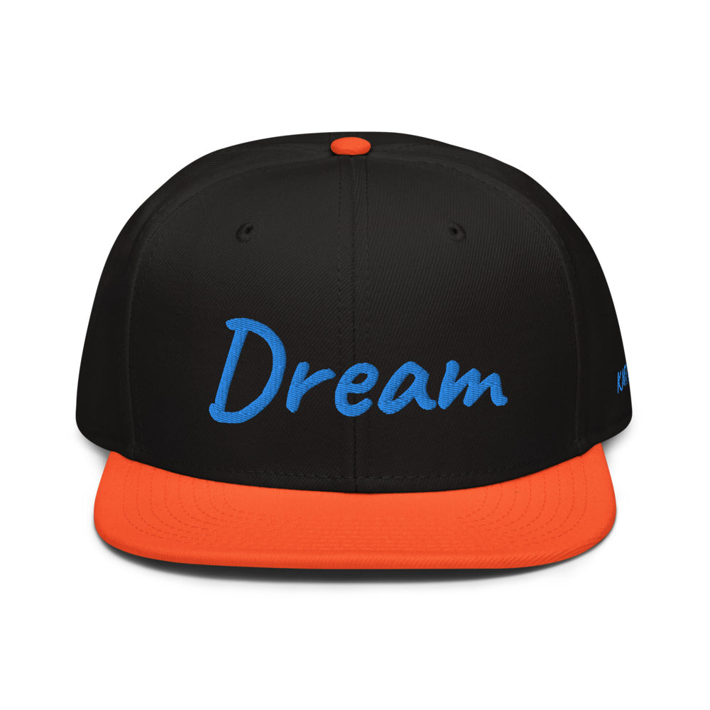 Dream In Sapphire Embroidery on Snapback Cap