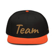 Team In Celluloid Embroidery on Snapback Cap