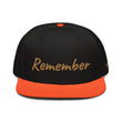 Remember In Celluloid Embroidery on Snapback Cap