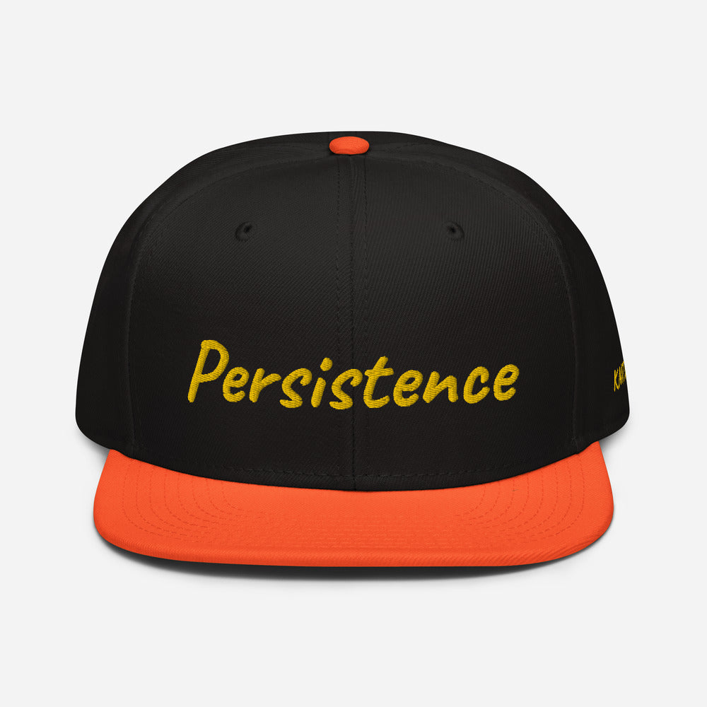 Persistence In Gold Embroidery on Snapback Cap