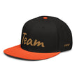 Team In Celluloid Embroidery on Snapback Cap