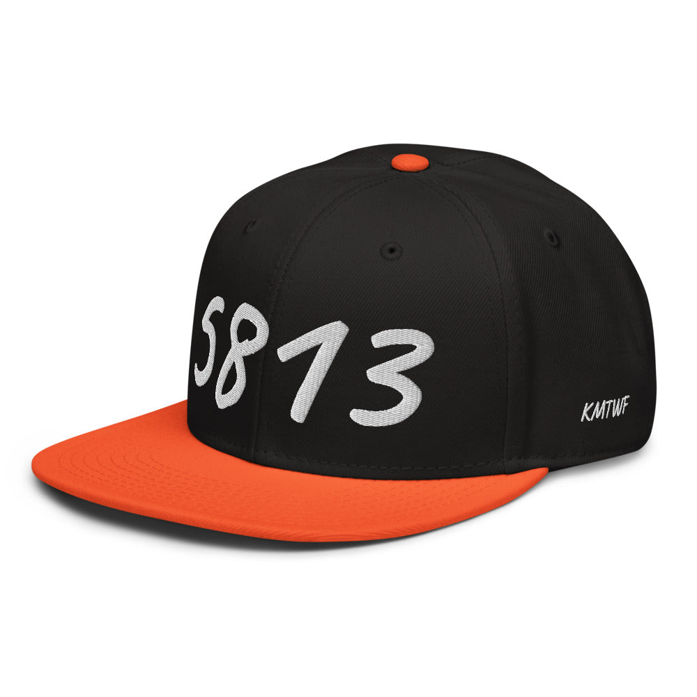 5813 In Pearl Embroidery on Snapback Cap