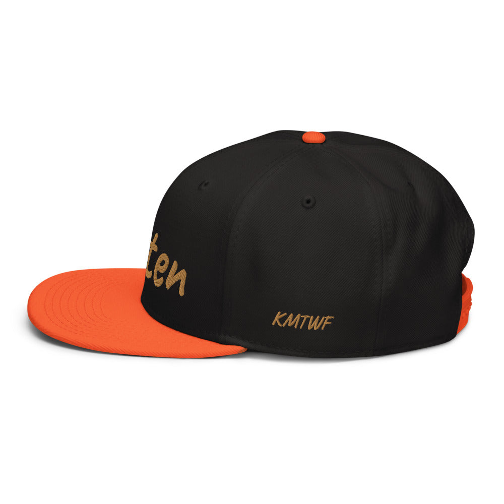 Listen In Copper Embroidery on Snapback Cap