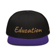 Education In Copper Embroidery on Snapback Cap