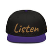 Listen In Copper Embroidery on Snapback Cap