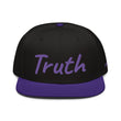 Truth In Amethyst Embroidery on Snapback Cap