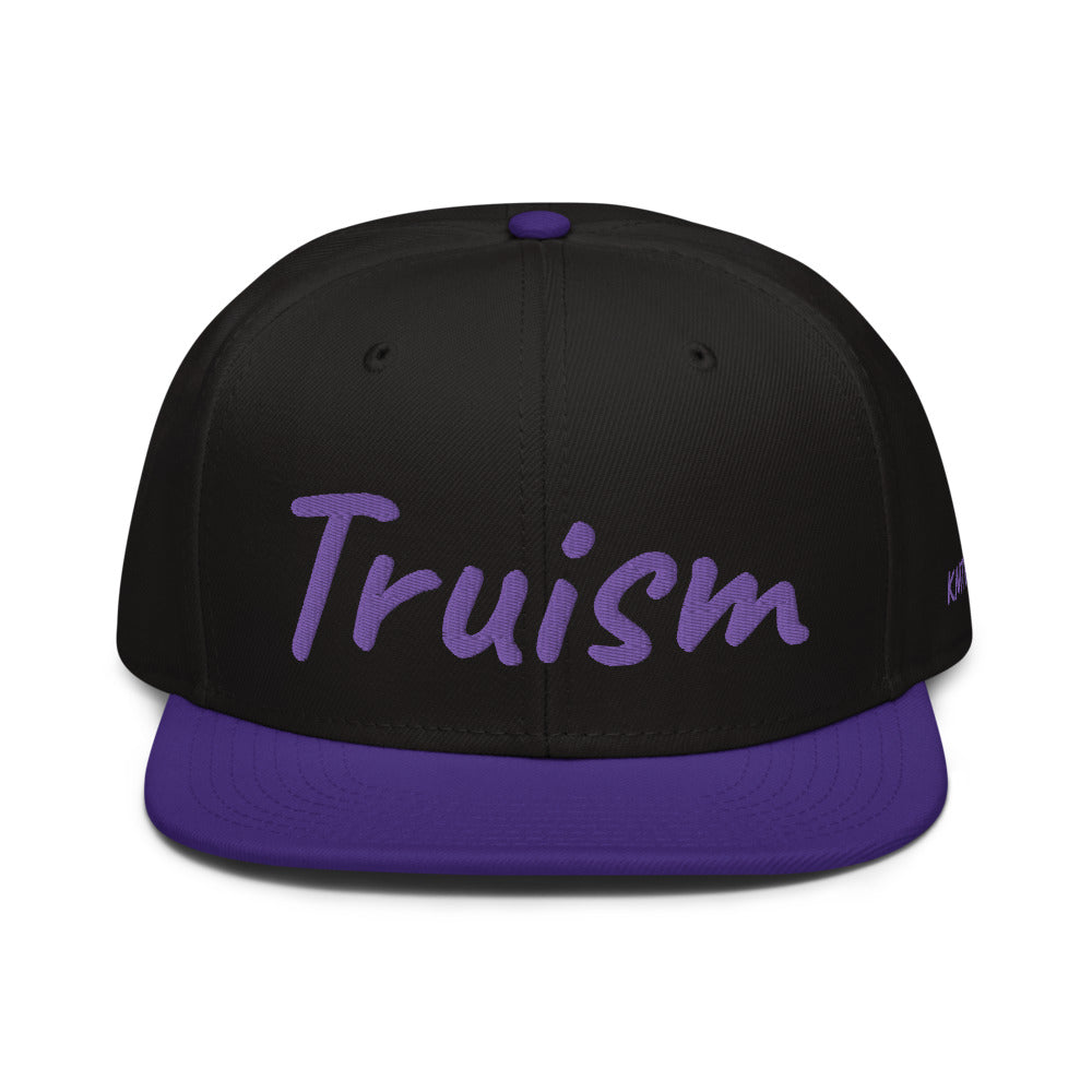 Truism In Amethyst Embroidery on Snapback Cap