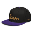 Team In Celluloid Embroidery on Snapback Cap