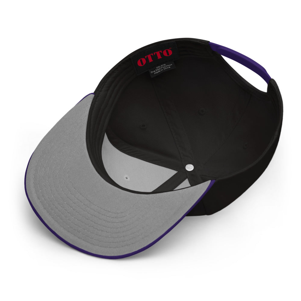 Truth In Amethyst Embroidery on Snapback Cap