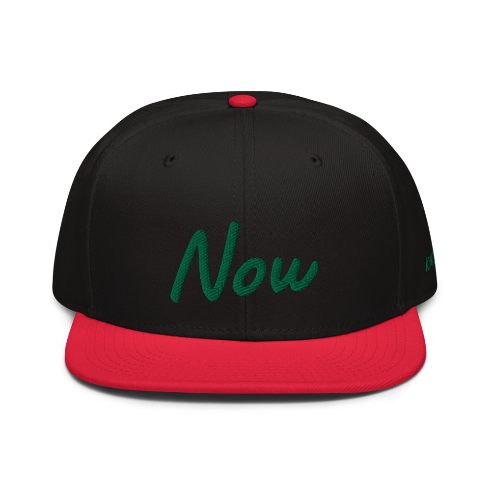 Now In Emerald Embroidery on Snapback Cap