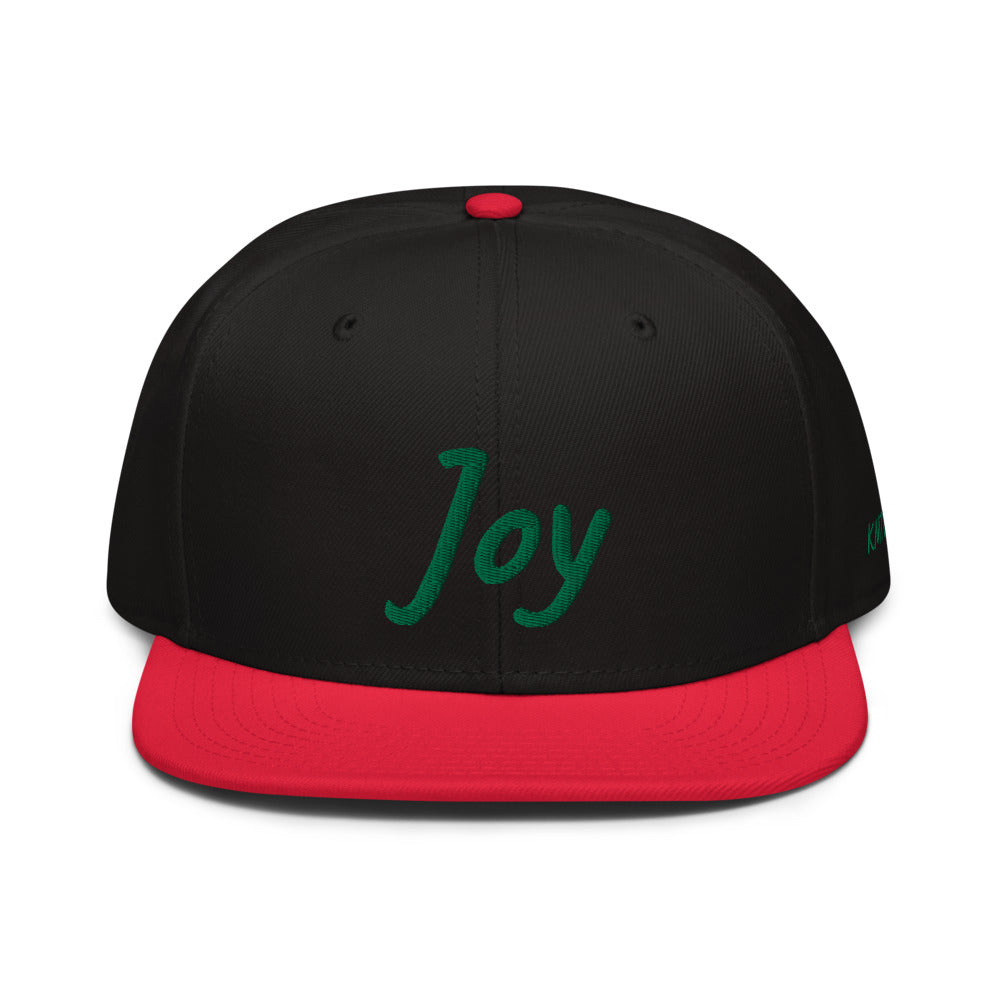 Joy In Emerald Embroidery on Snapback Cap