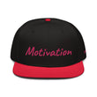 Motivation In Star Rose Quartz Embroidery on Snapback Cap